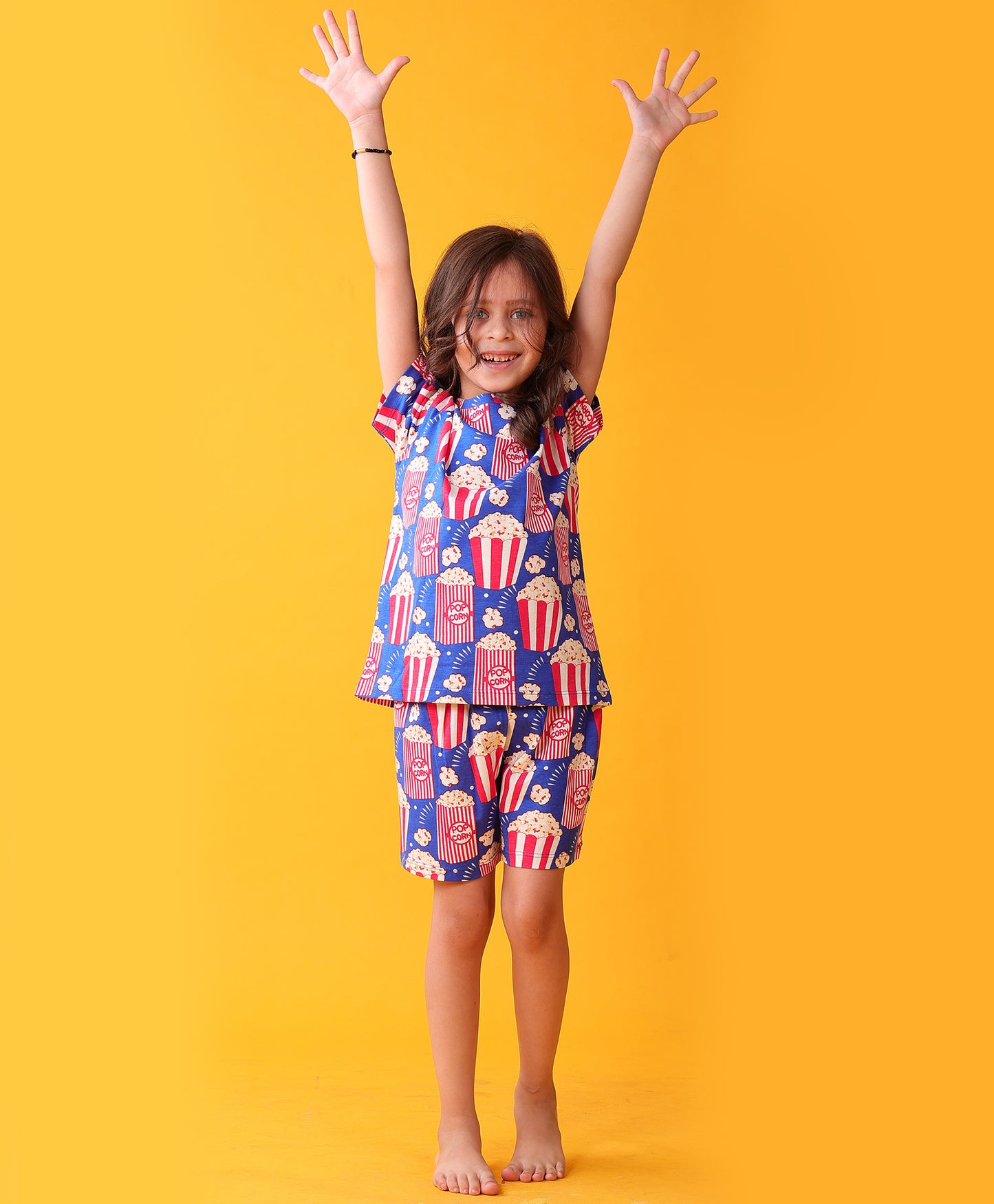 POPCORN GIRLS SLEEPWEAR SHORT SET - BLUE