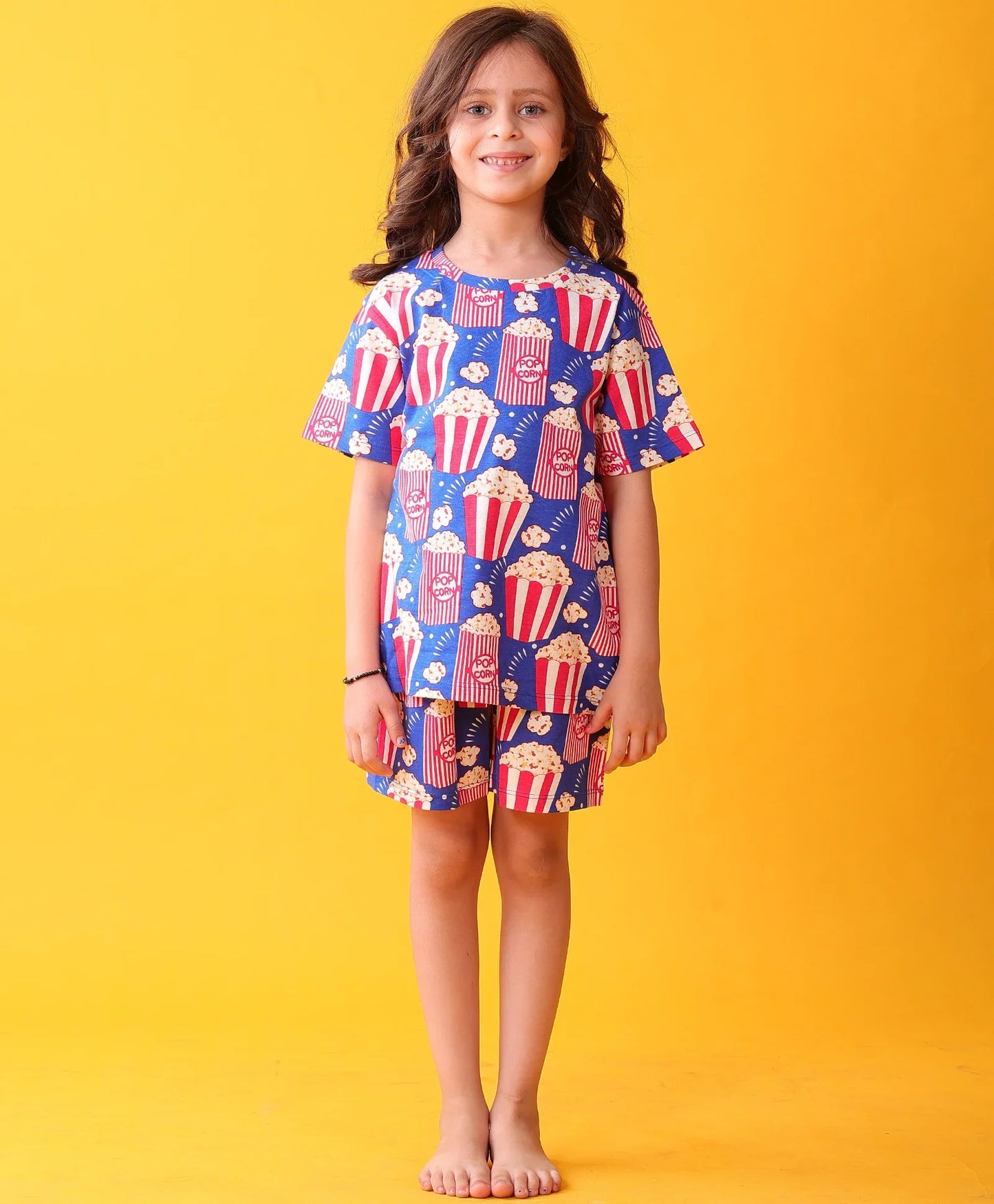 POPCORN GIRLS SLEEPWEAR SHORT SET - BLUE