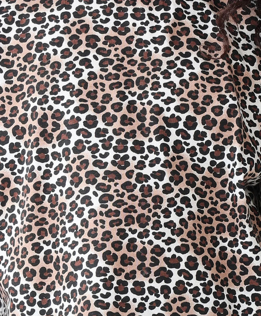 LEOPARD BLACK SHORT SLEEVE T-SHIRT - BLACK - Anthrilo