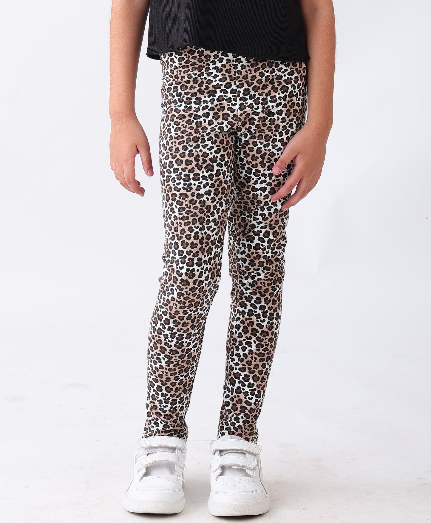 LEOPARD BLACK LEGGING - BLACK