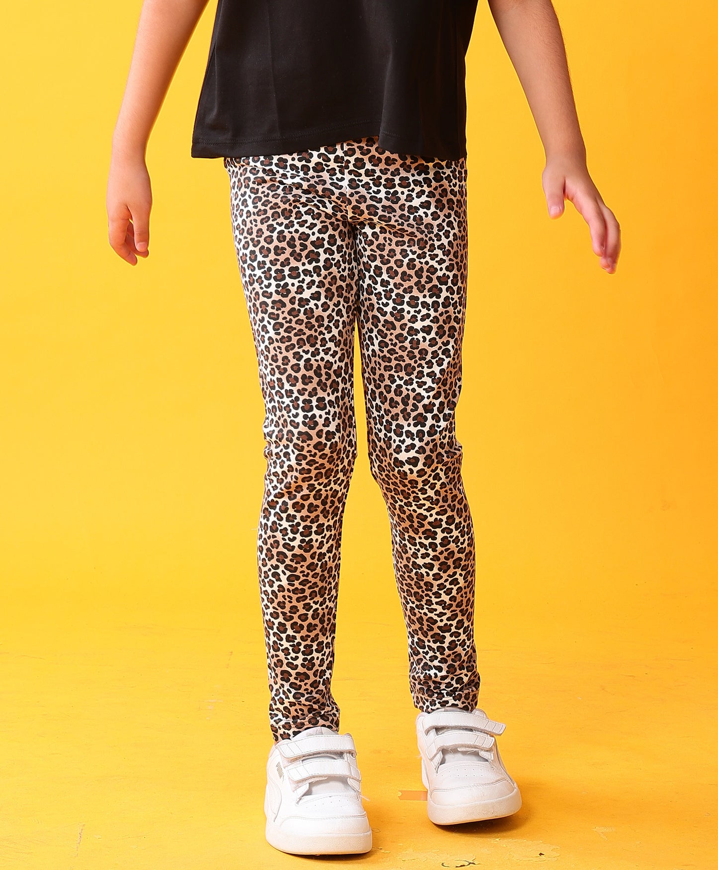 LEOPARD BLACK LEGGING - BLACK