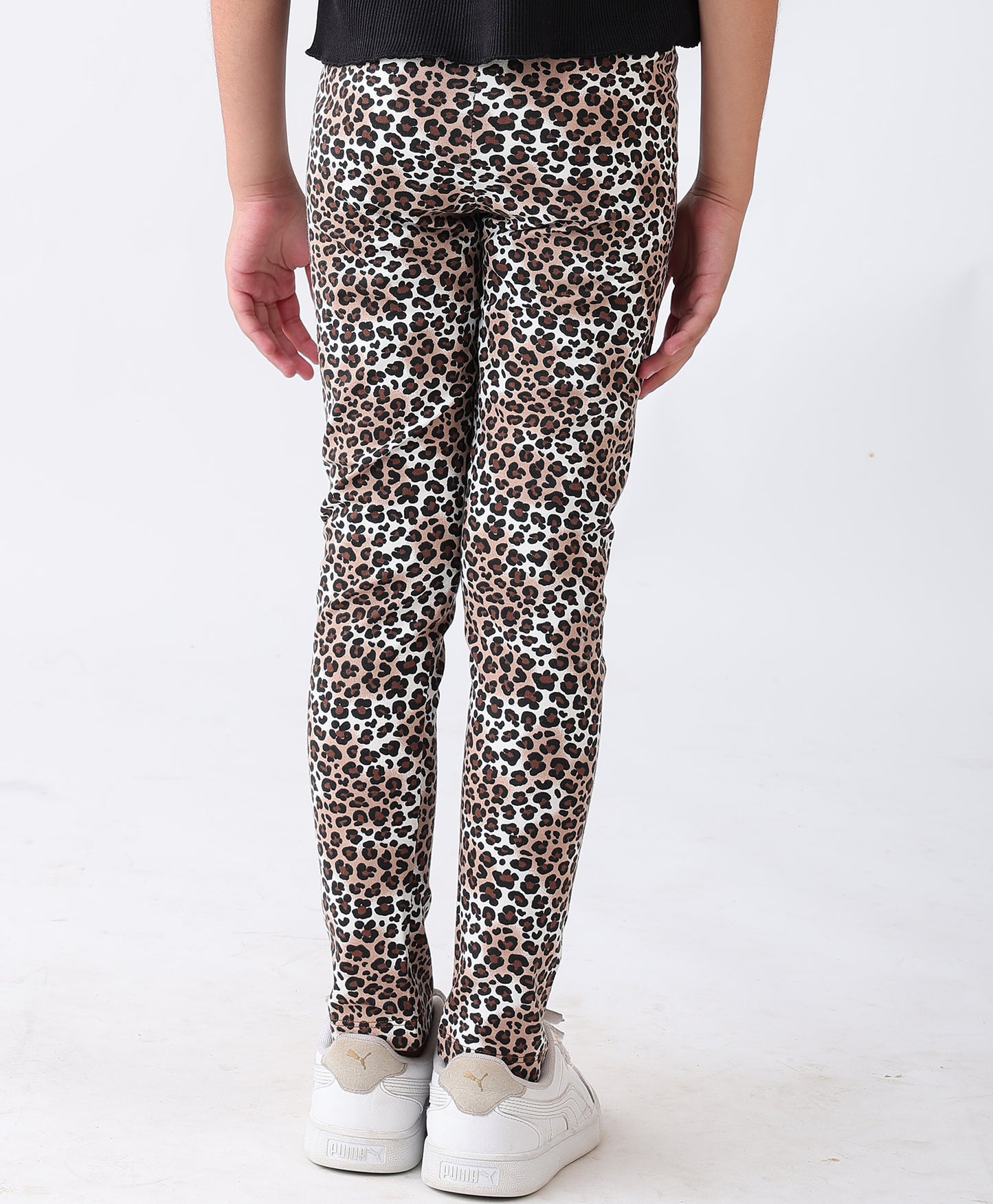 LEOPARD BLACK LEGGING - BLACK