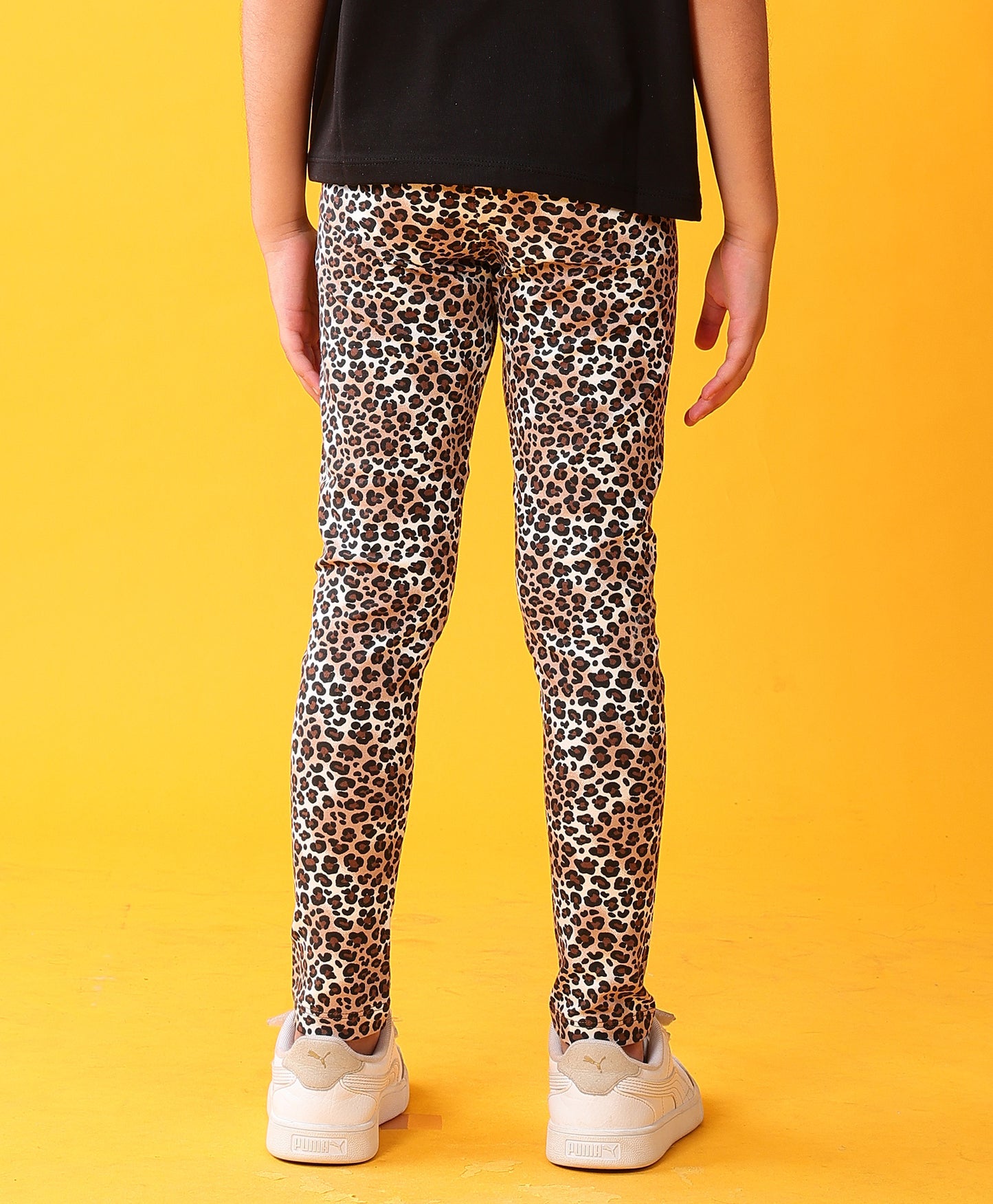 LEOPARD BLACK LEGGING - BLACK