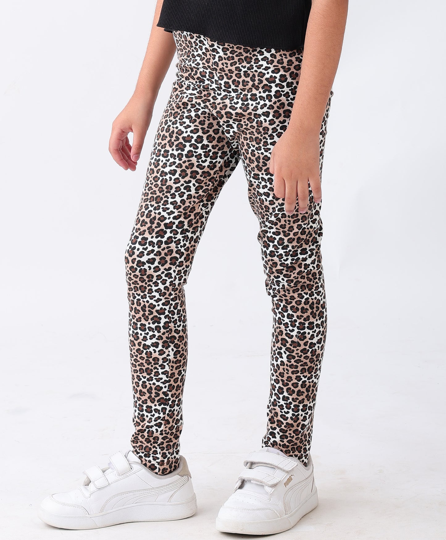 LEOPARD BLACK LEGGING - BLACK