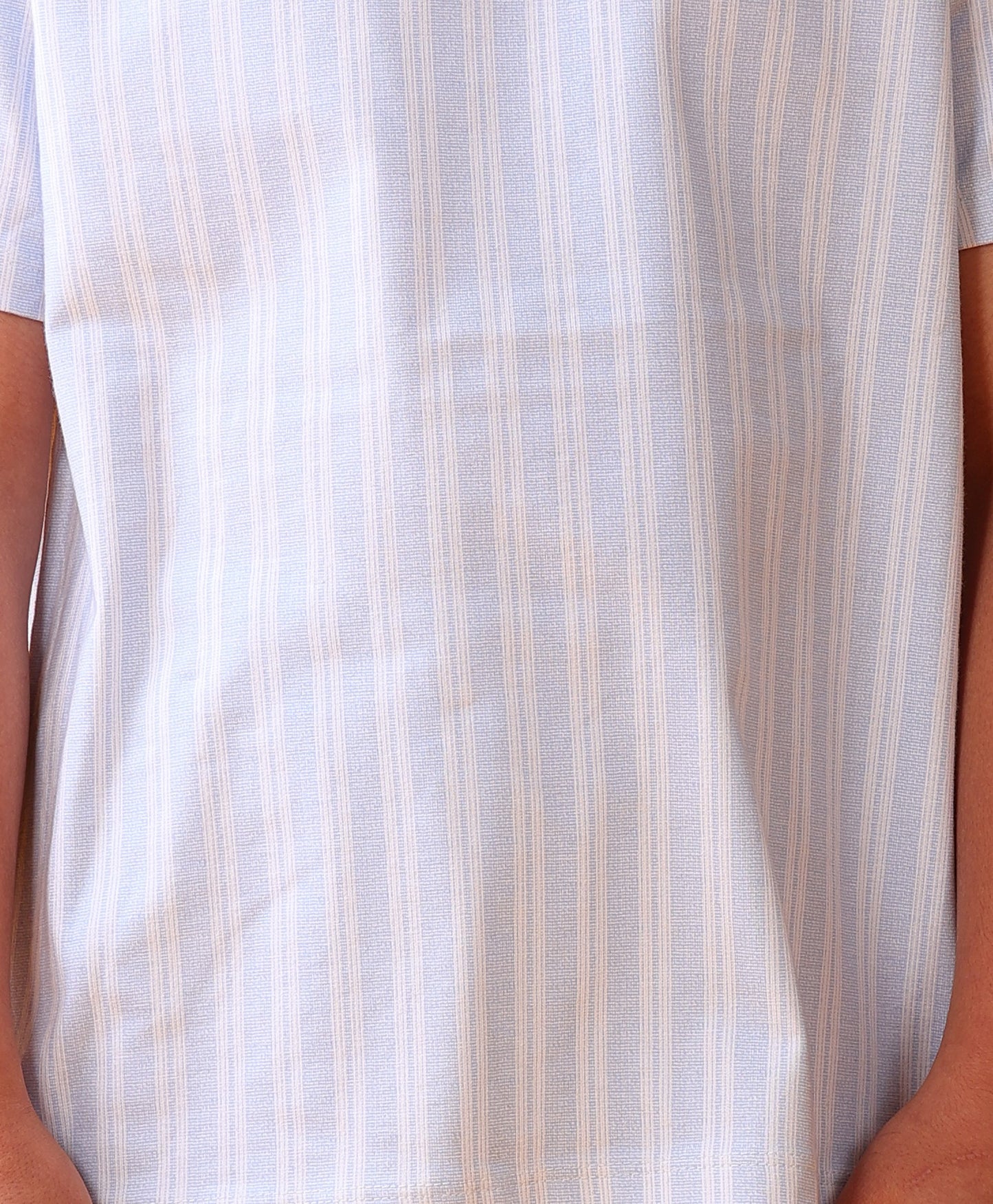 STRIPED BLUE SLEEPWEAR SHORTS SET - BLUE