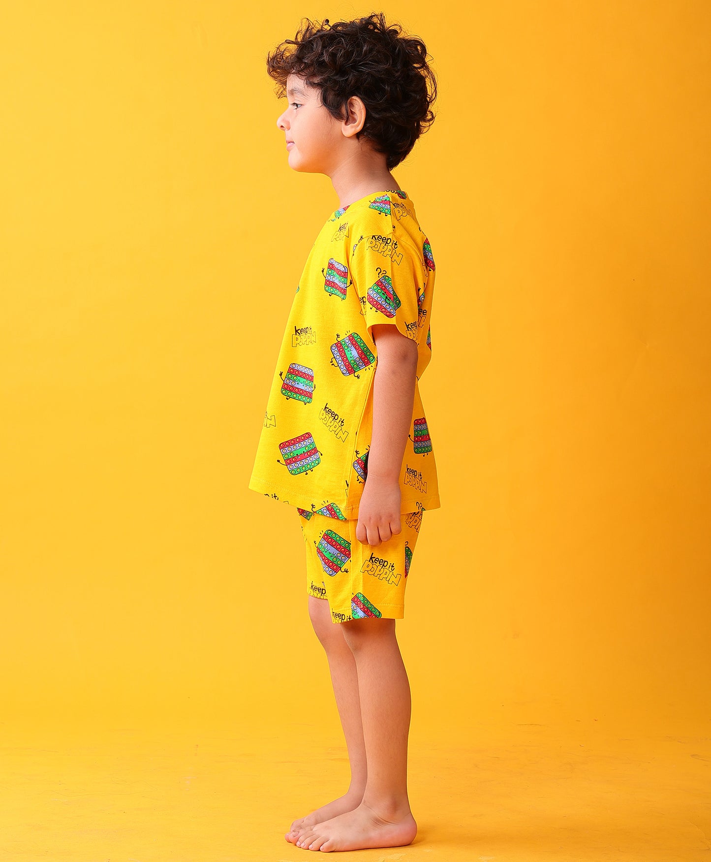 POP IT SLEEPWEAR SHORT SET - YELLOW