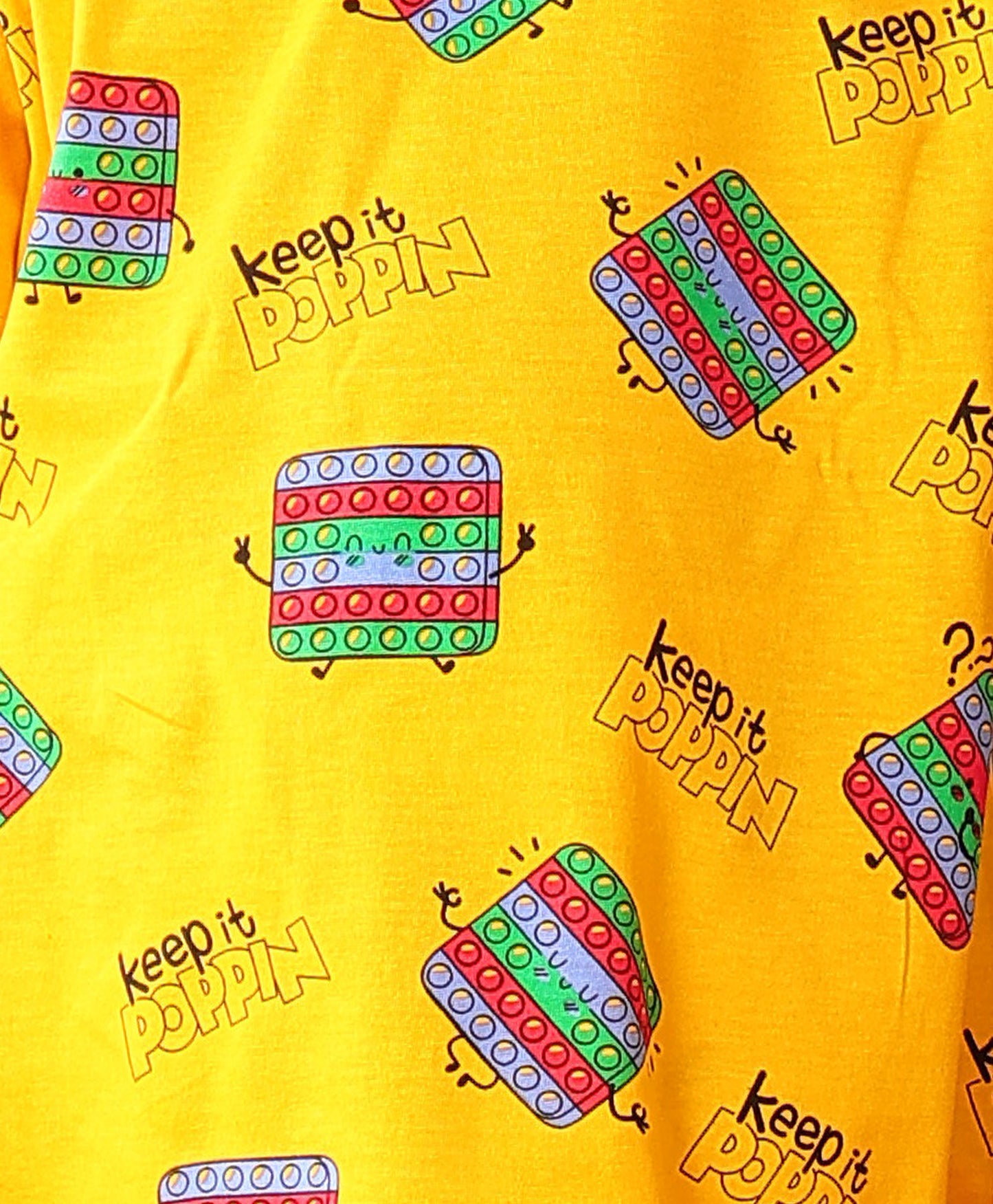 POP IT PLAYTIME T-SHIRT SHORT SET - YELLOW