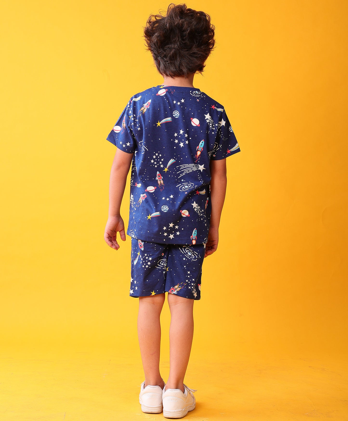 SOLAR SYSTEM PLAYTIME T-SHIRT SHORTS SET - NAVY