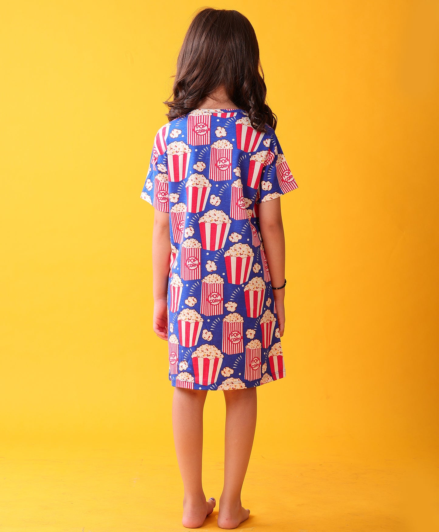 POPCORN NIGHT DRESS - BLUE