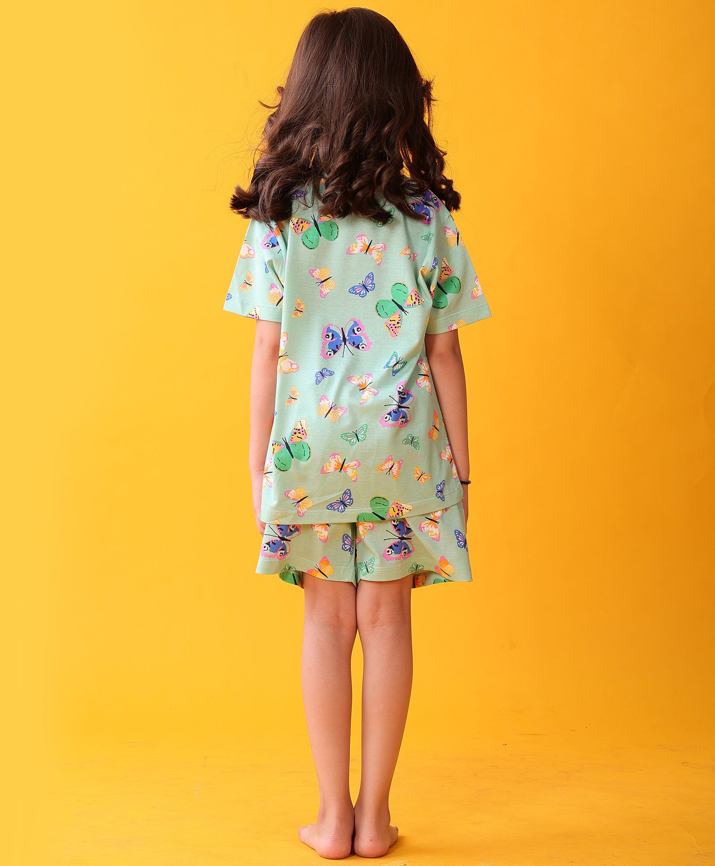 BUTTERFLY SLEEPWEAR SHORTS SET - GREEN