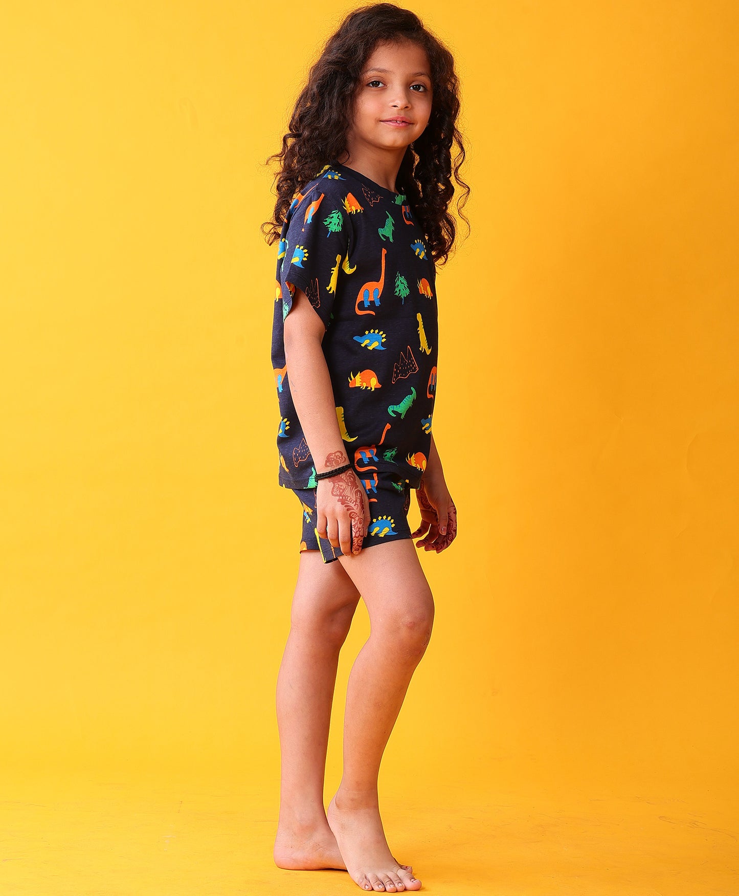 DINOSAUR FUN NAVY SLEEPWEAR SHORTS SET - NAVY