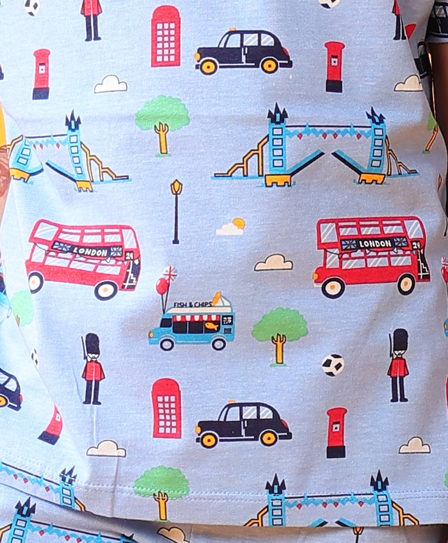 LONDON PLAYTIME GIRLS T-SHIRT SHORT SET - SKY