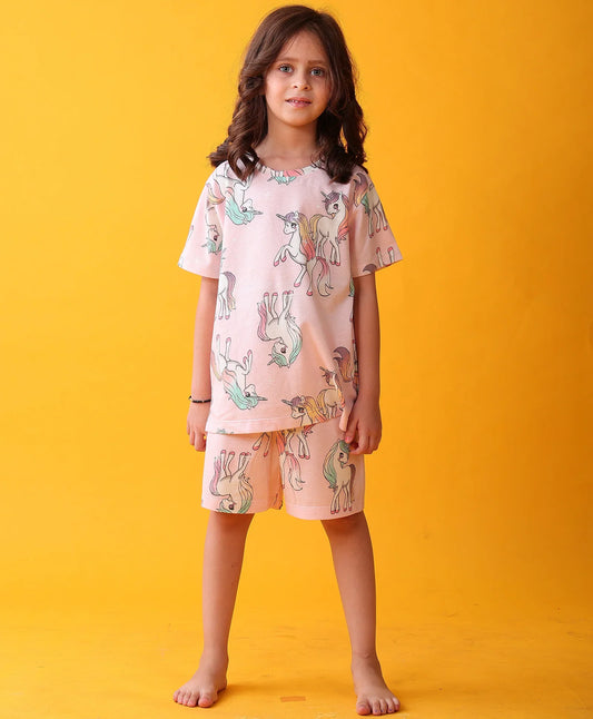 UNICORN STAR SLEEPWEAR SHORT SET - PINK