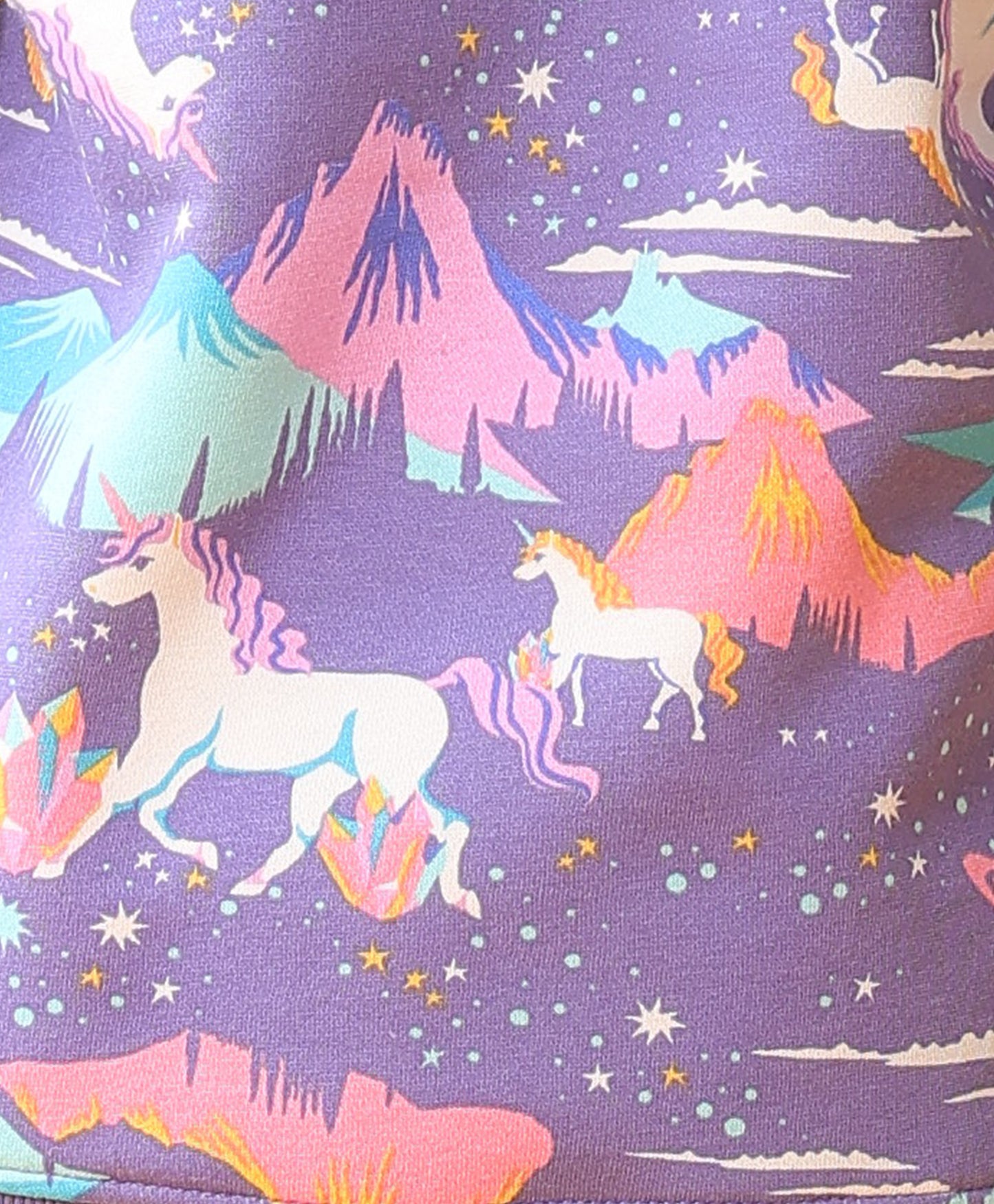 UNICORN PLANET GIRLS SWEATSHIRT FLEECE JOGGER SET - PURPLE