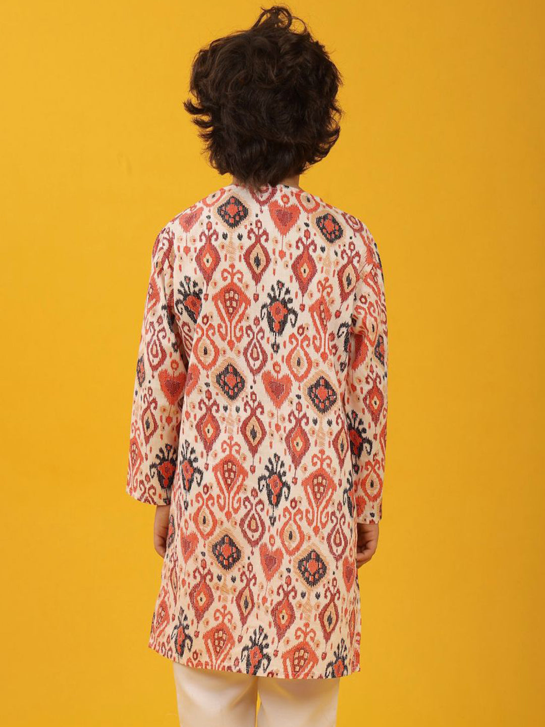 MULTICOLOR FLORAL PRINT PURE COTTON KURTA - WHITE