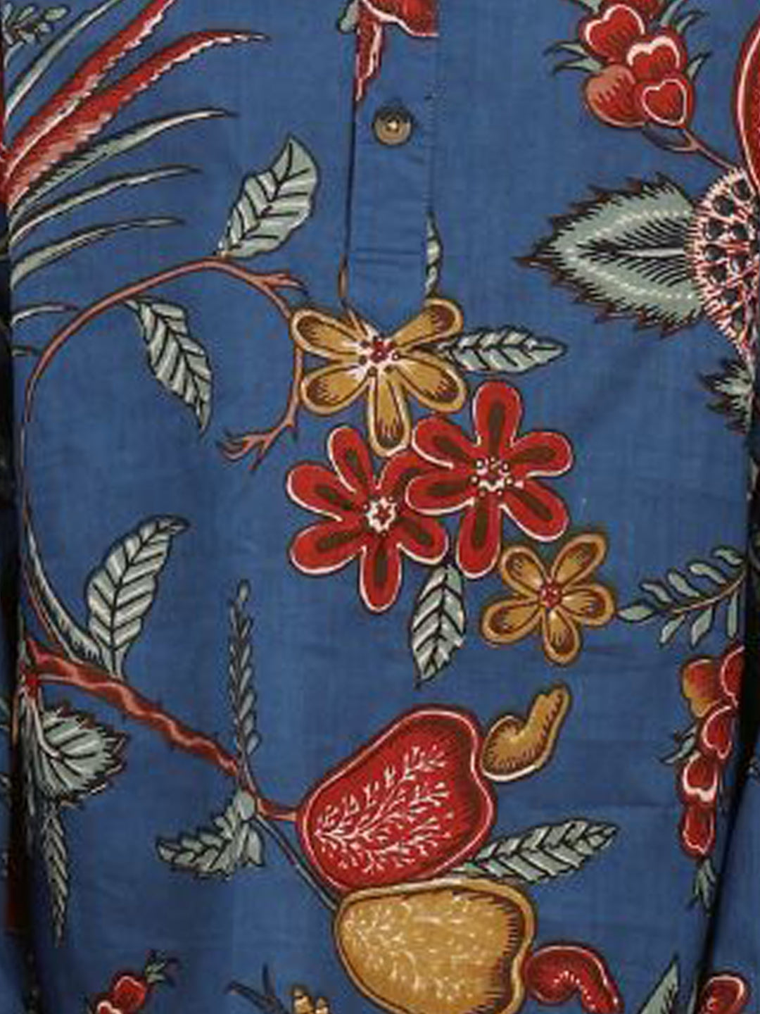 FESTIVE BLUE PRINT PURE COTTON KURTA - BLUE