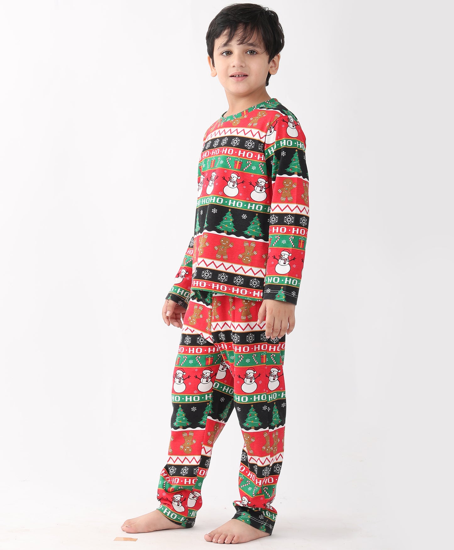 CHRISTMAS RED LONG SLEEVE PYJAMA SET - RED