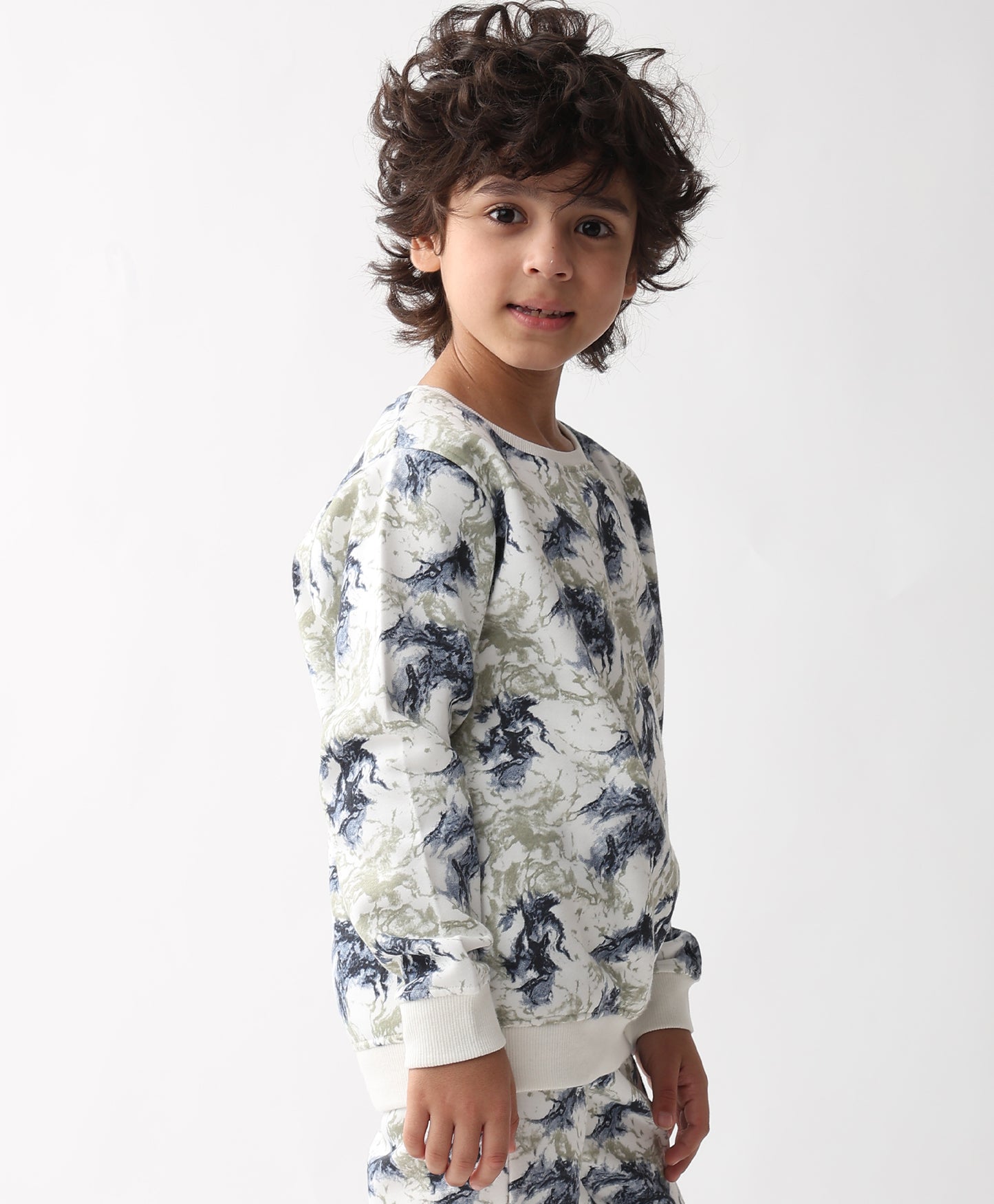 BLACK BLUE LIGHTING BOYS FLEECE SWEATSHIRT - BLUE