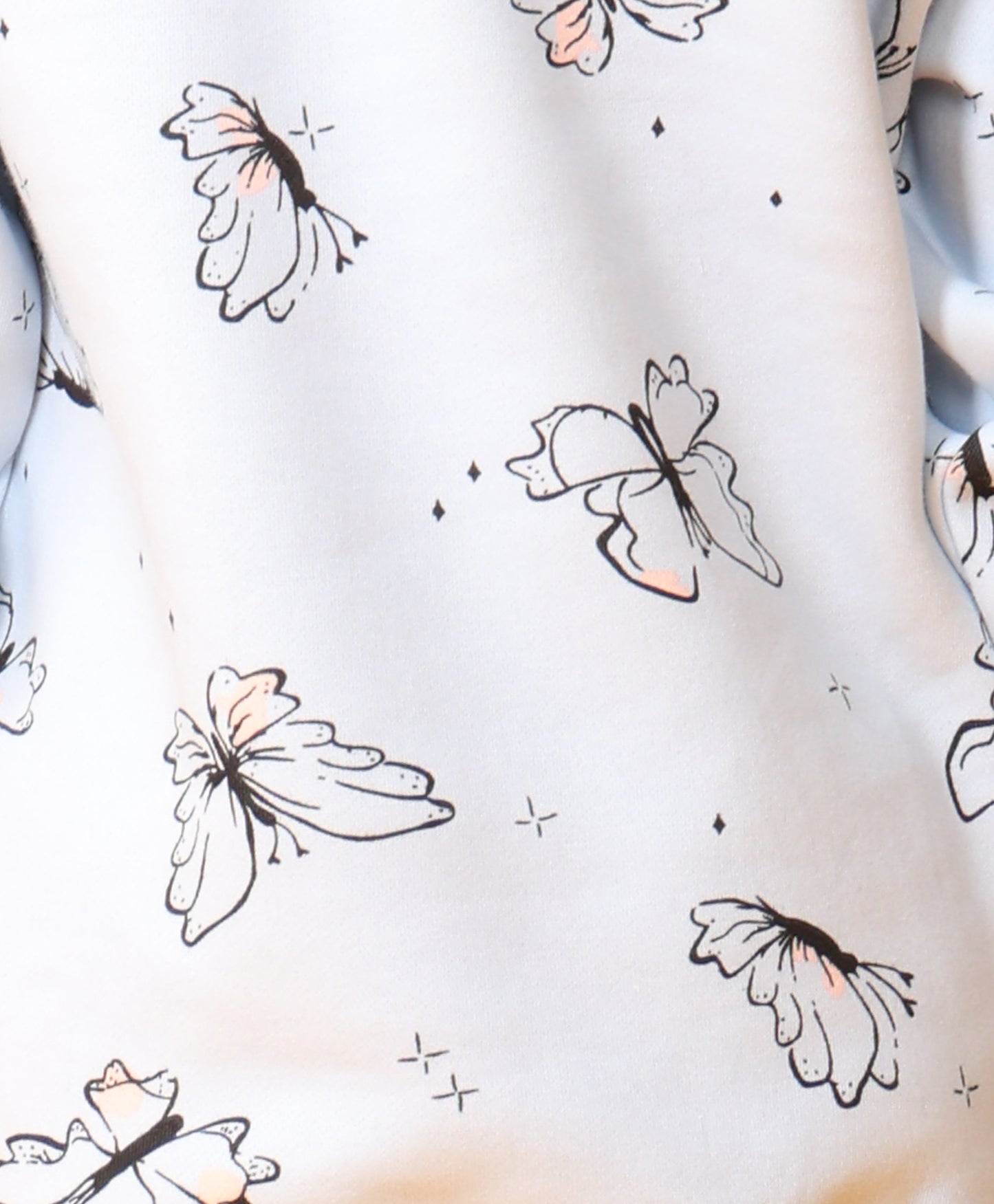 BLUE BUTTERFLY FLEECE GIRLS SWEATSHIRT - BLUE