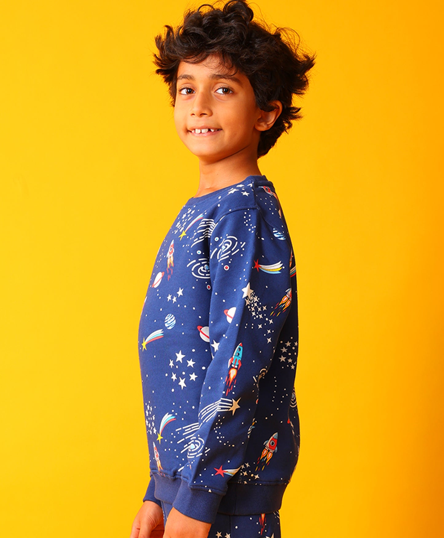 SOLAR DREAMS BOYS FLEECE SWEATSHIRT - BLUE