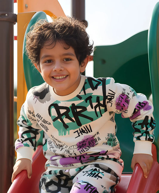 READY FOR THAT BOYS FLEECE SWEATSHIRT - WHITE