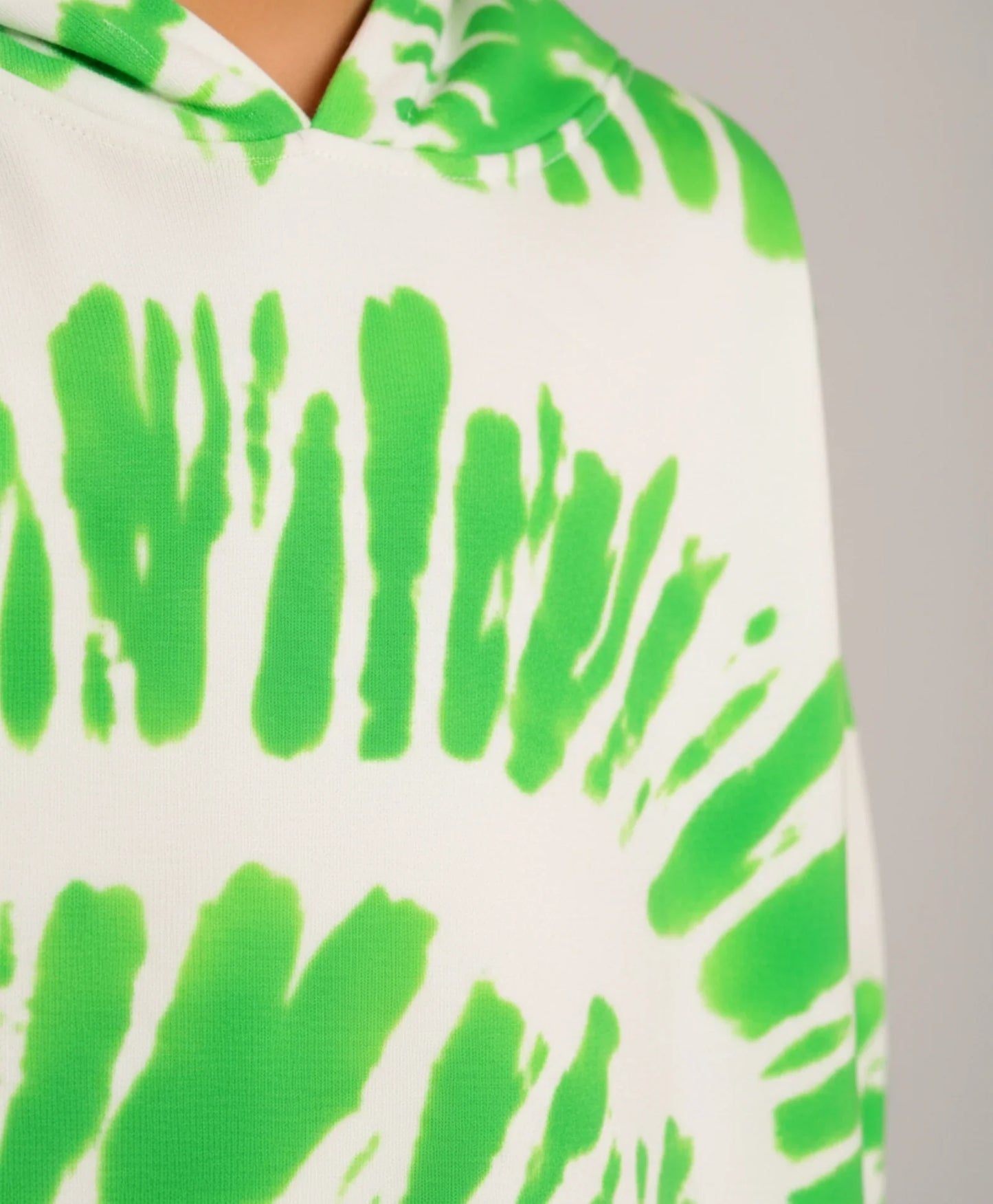 GREEN SWIRL GIRLS FLEECE HOODIE JOGGER SET - GREEN