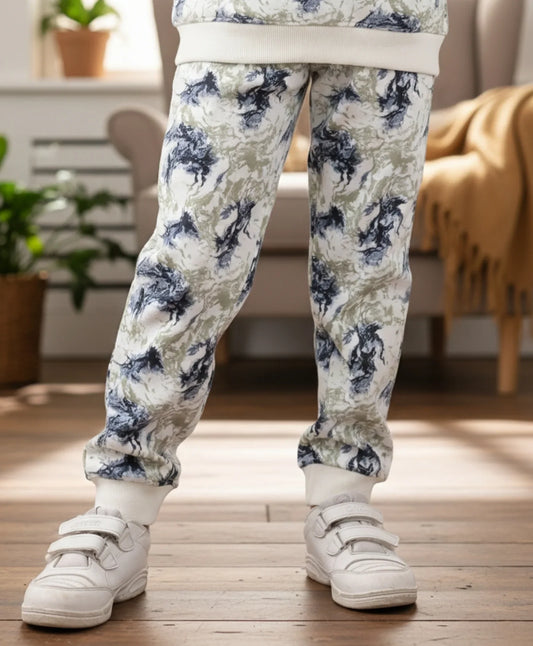 BLACK BLUE LIGHTNING FLEECE BOYS JOGGER - BLUE