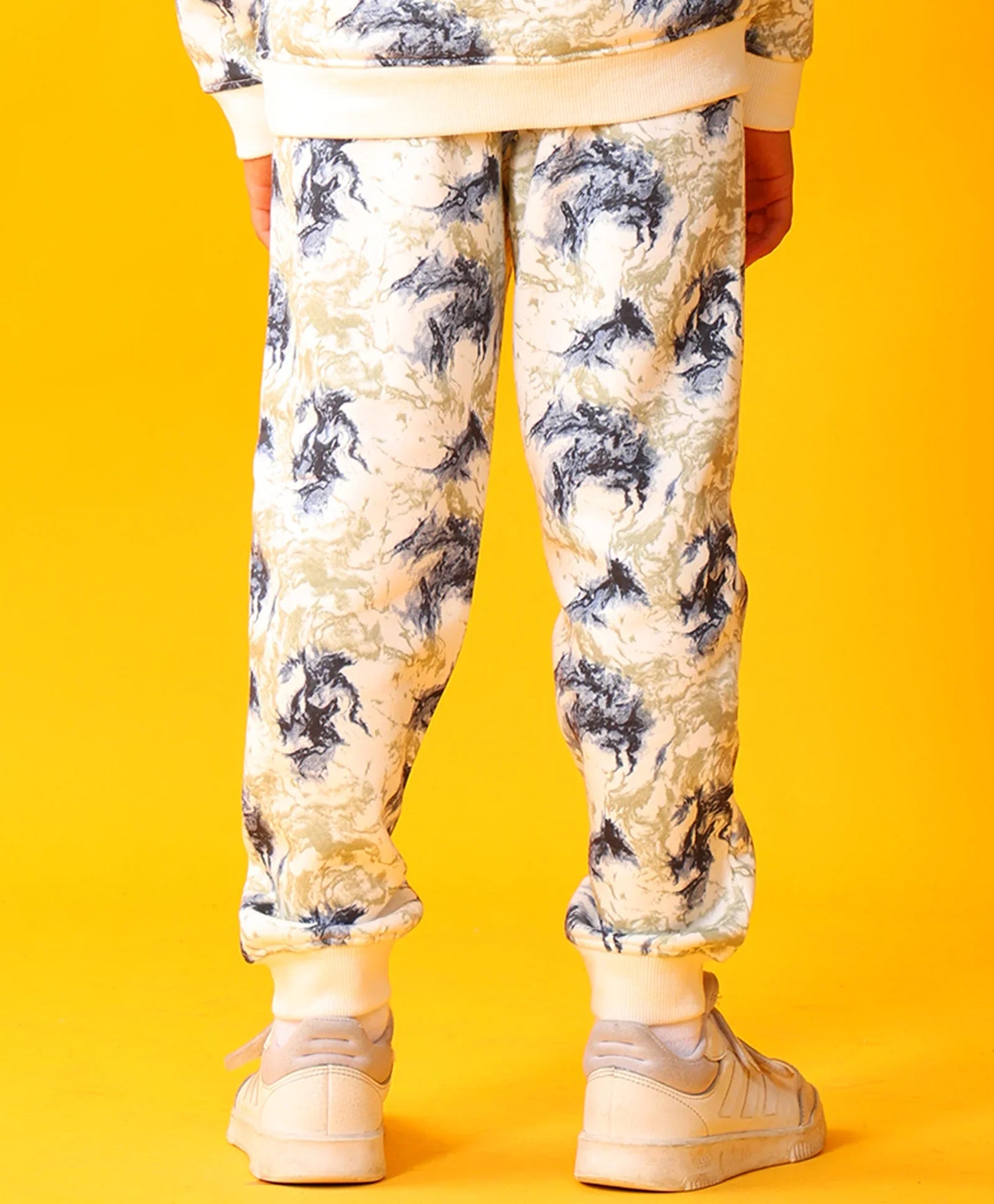 BLACK BLUE LIGHTNING FLEECE BOYS JOGGER - BLUE