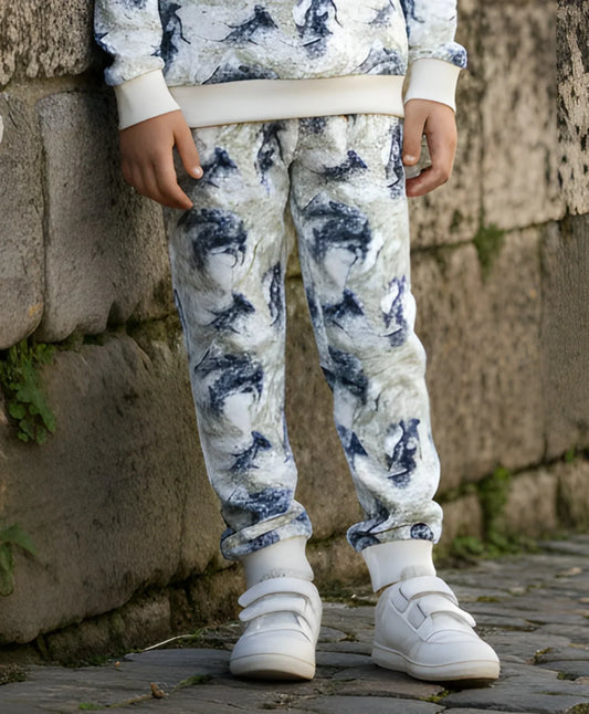 BLACK BLUE LIGHTNING FLEECE BOYS JOGGER - BLUE - Anthrilo