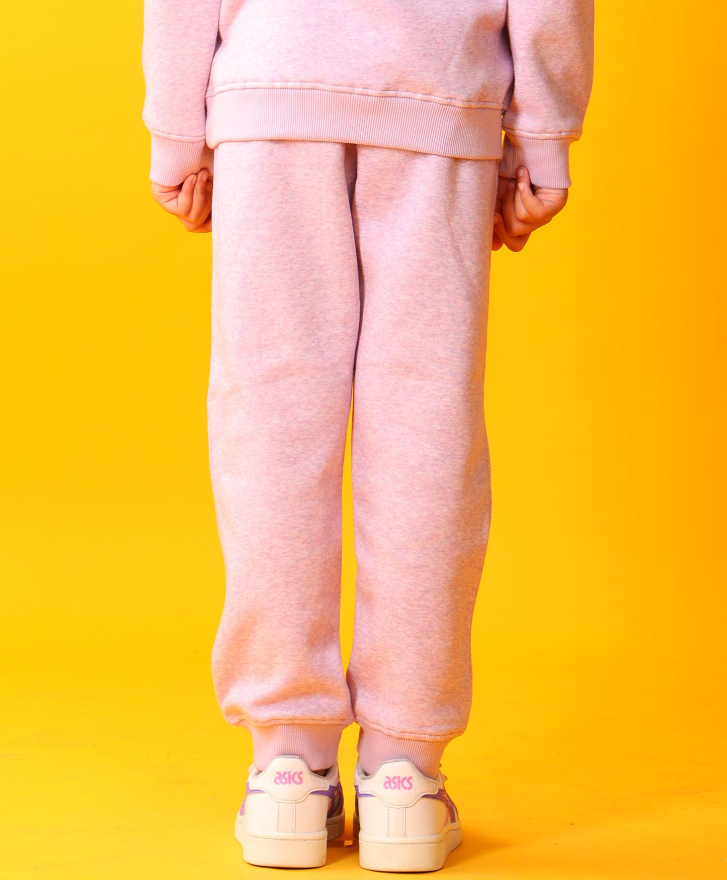 PURPLE MELANGE GIRLS FLEECE JOGGER - PURPLE