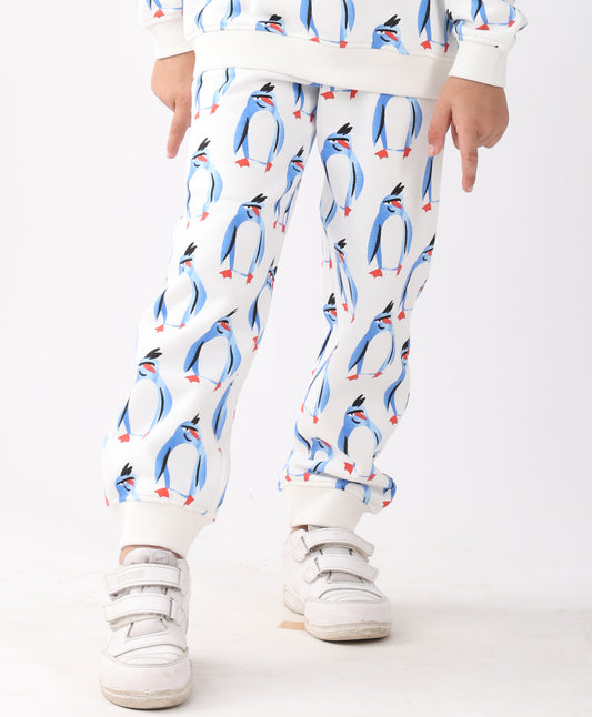 PENGUIN FLEECE BOYS JOGGER - OFF WHITE