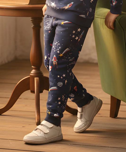 SOLAR DREAMS BOYS FLEECE JOGGER - BLUE - Anthrilo