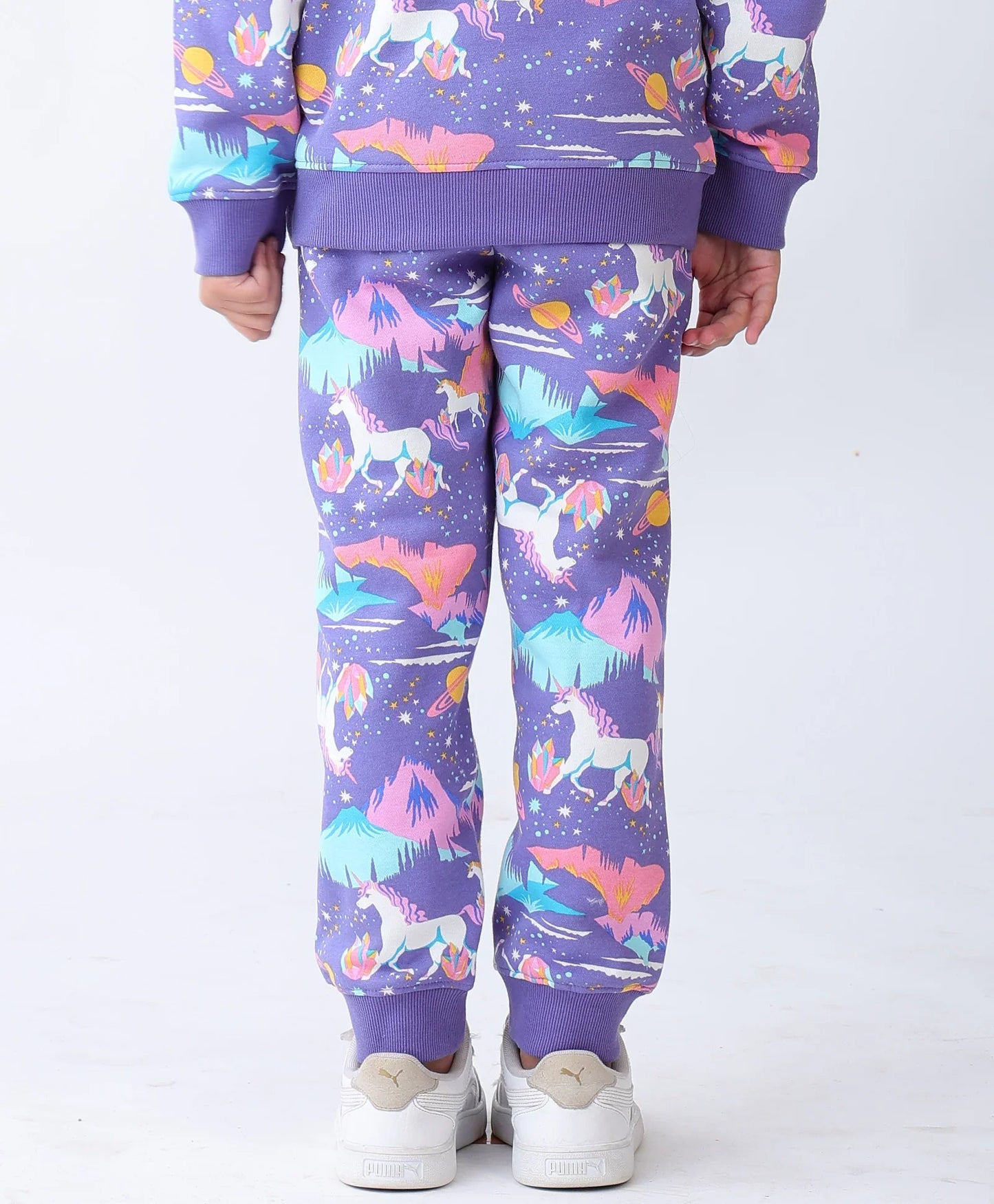UNICORN PLANET GIRLS FLEECE JOGGER - PURPLE