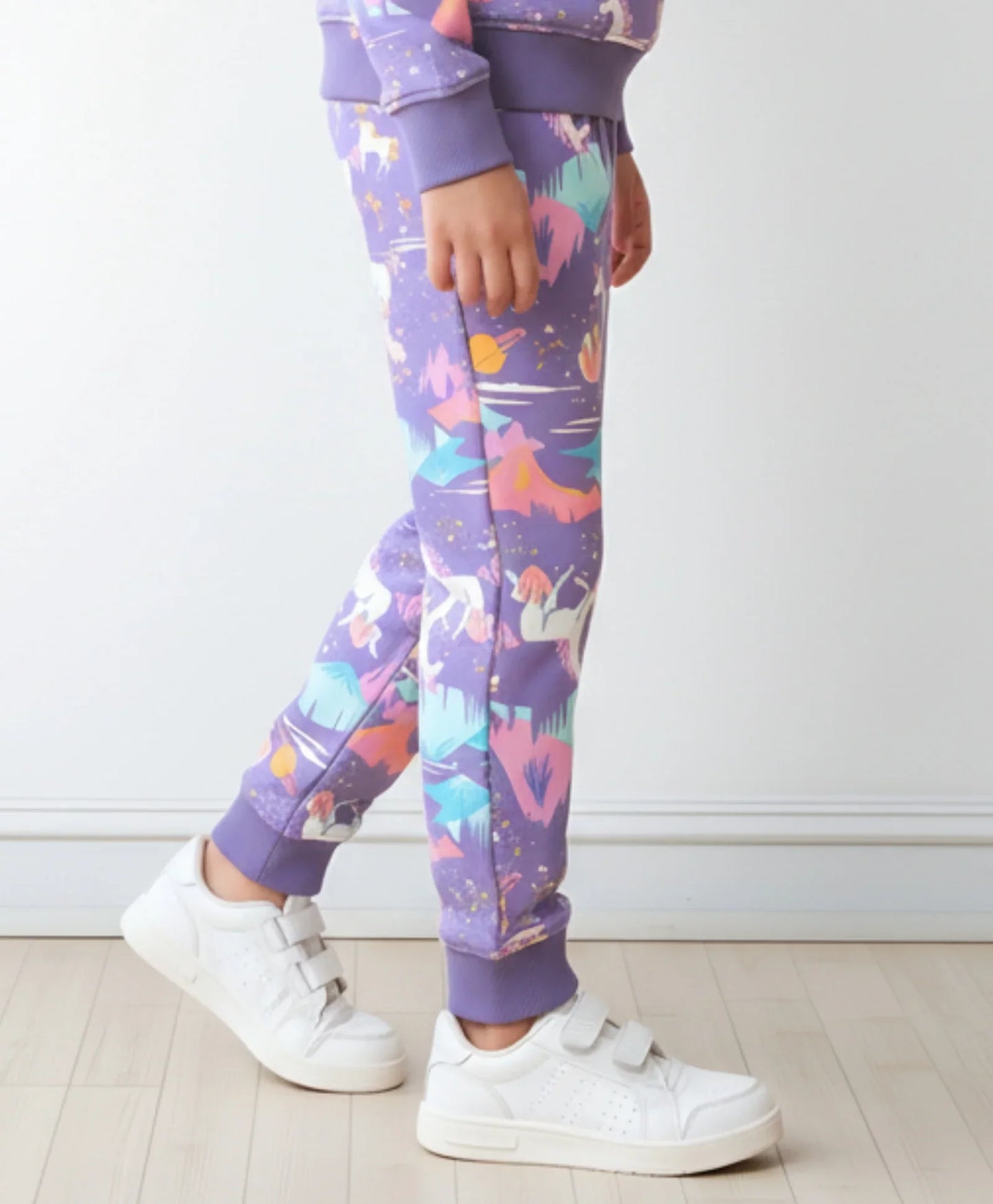 UNICORN PLANET GIRLS FLEECE JOGGER - PURPLE