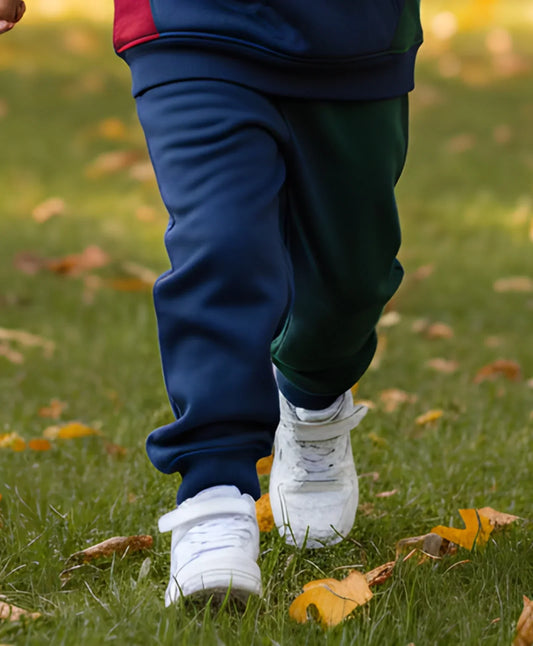 NAVY GREEN MEHROON COLOR BLOCK JOGGER - NAVY - Anthrilo
