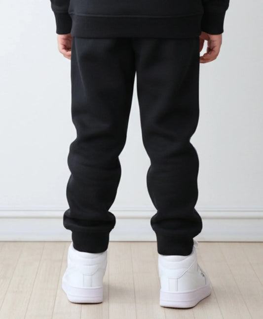 BLACK BLUE INTERLOCK BOYS FLEECE JOGGER - BLACK - Anthrilo