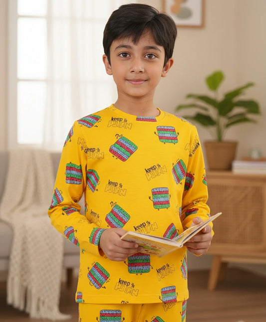 POP IT BOYS YELLOW PYJAMA SET