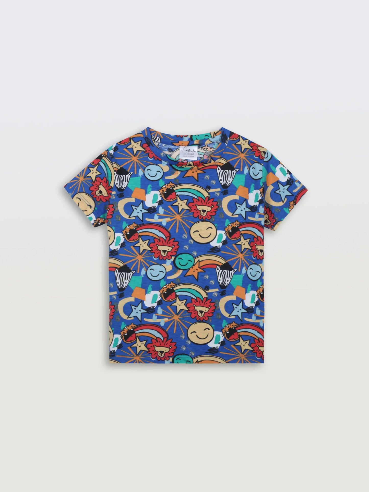 ANIMAL BLUE BOYS SHORT SLEEVE T-SHIRT - BLUE
