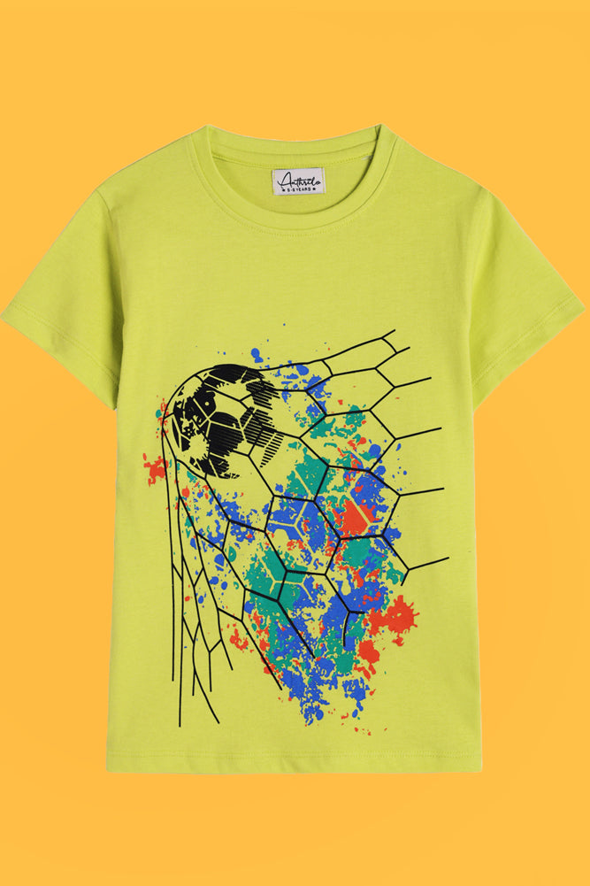 FOOTBALL LIME AND T-REX SHORT SLEEVE T-SHIRT (PACK OF 2) - Anthrilo India