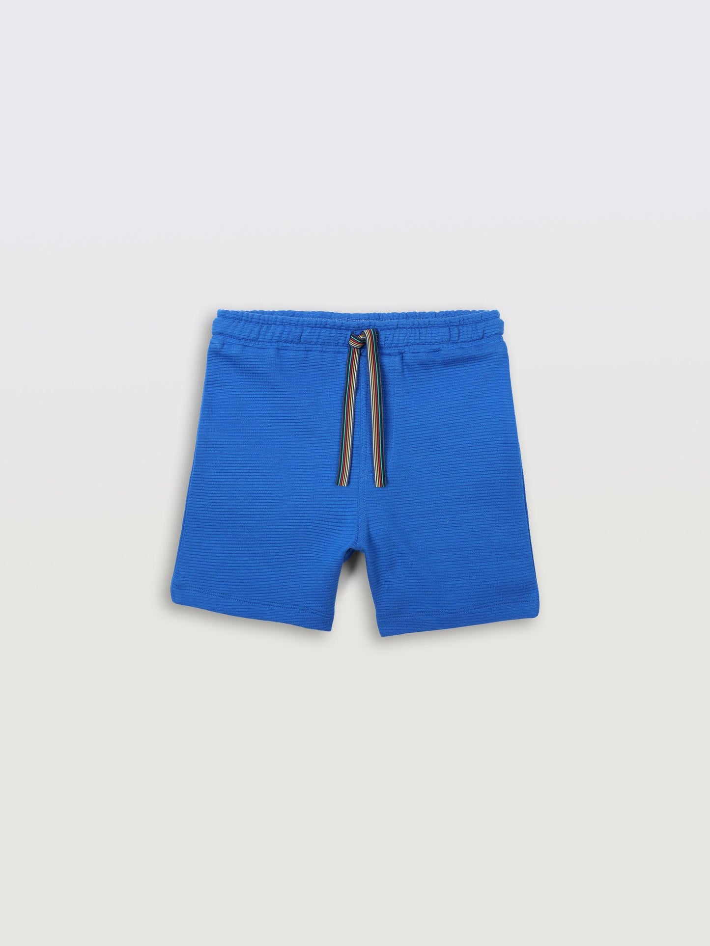 ROYAL TEXTURE STRIPE BOYS SHORTS - BLUE