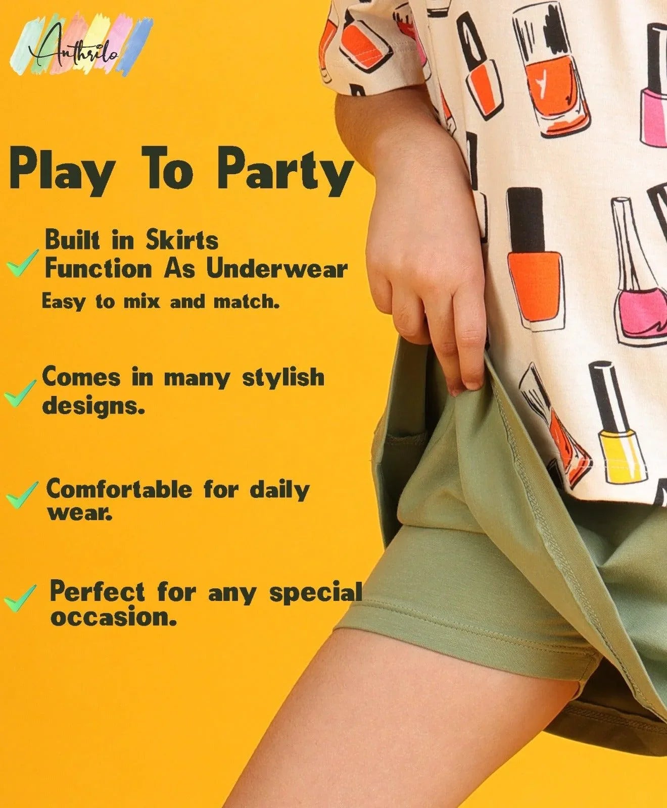 BUTTERFLY SUMMER BLACK SKIRT SET - GREEN/BLACK - Anthrilo