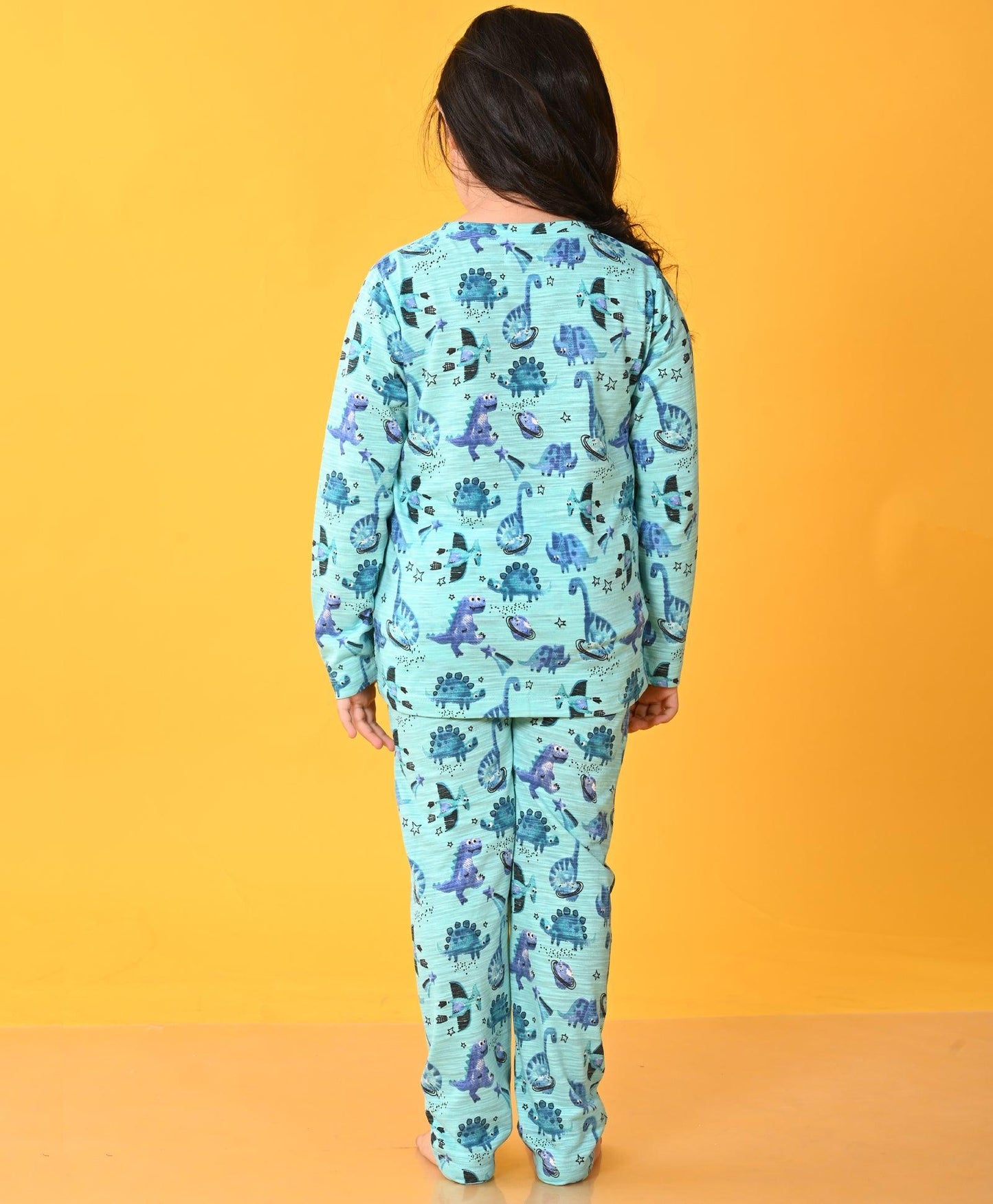SPACE DISNOAUR GIRLS LONG SLEEVES PYJAMA SET - AQUA - Anthrilo