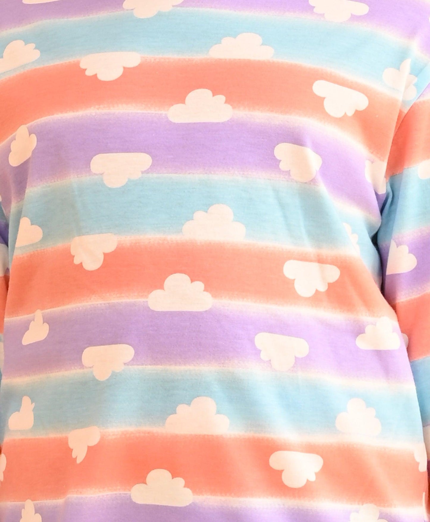 OMBRE CLOUD LONG SLEEVES PYJAMA SET - PEACH