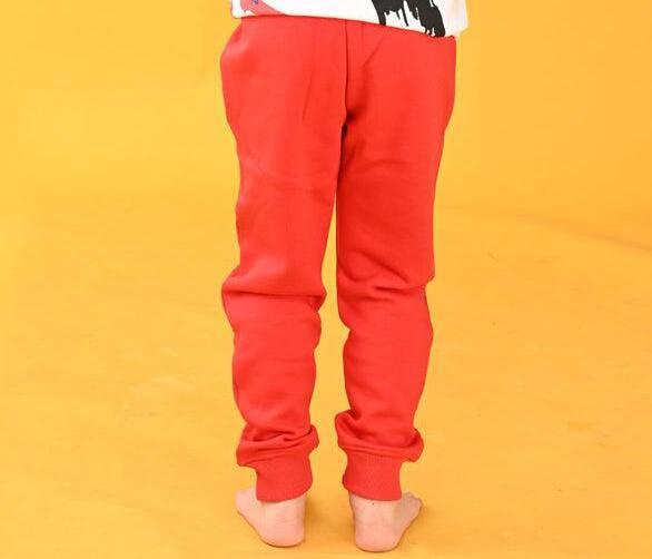RED FLEECE WARM BOYS JOGGER - RED