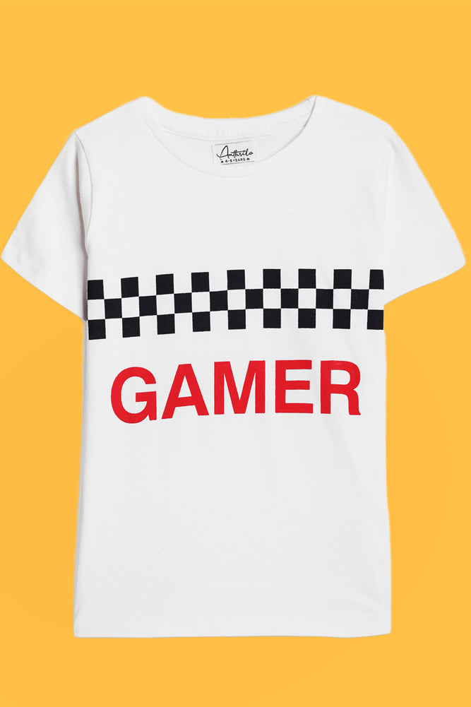 PERFECT IS BORING BLUE AND GAMER CHECK SHORT SLEEVE T-SHIRT (PACK OF 2) - Anthrilo India