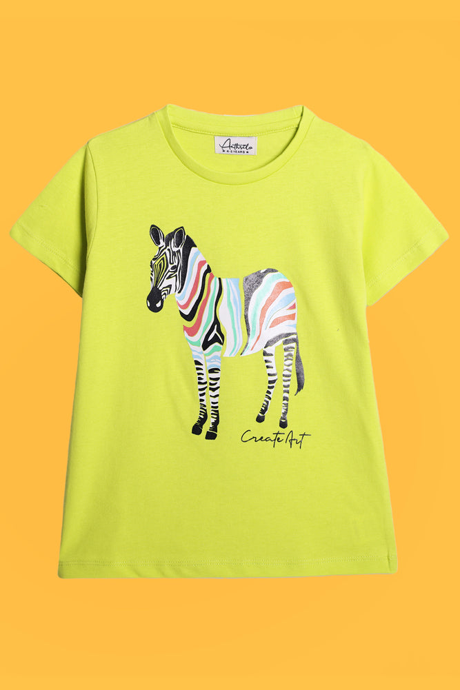 GAMER WHITE AND ZEBRA CREATE ART SHORT SLEEVE T-SHIRT (PACK OF 2) - Anthrilo India