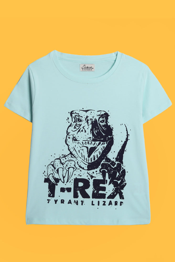 FOOTBALL LIME AND T-REX SHORT SLEEVE T-SHIRT (PACK OF 2) - Anthrilo India