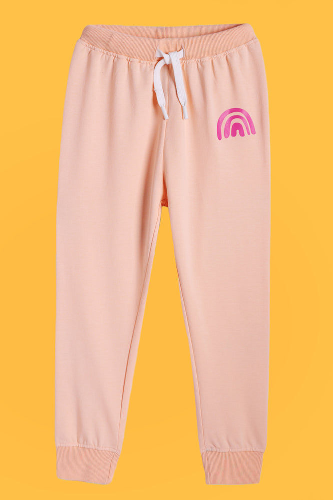 PEACH RAINBOW RAIN AND PRETTY PEACH FRILL JOGGER (PACK OF 2) - Anthrilo India
