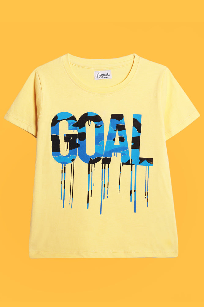 GAMING GREEN AND GOAL YELLOW SHORT SLEEVE T-SHIRT (PACK OF 2) - Anthrilo India
