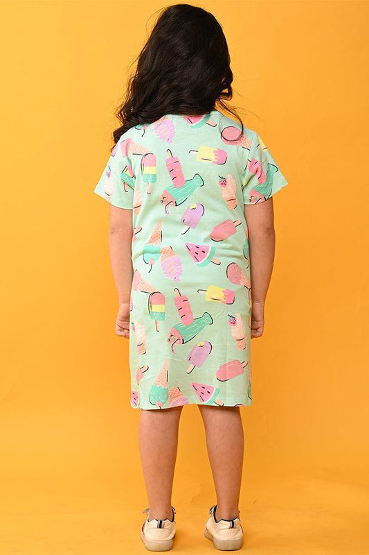 ICECREAM AQUA NIGHT DRESS - AQUA - Anthrilo India